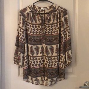 Pleione Earth Tone Blouse